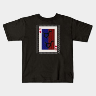 Tribal Art Playing cards Queen / Baybayin word Mama (Mother) Kids T-Shirt